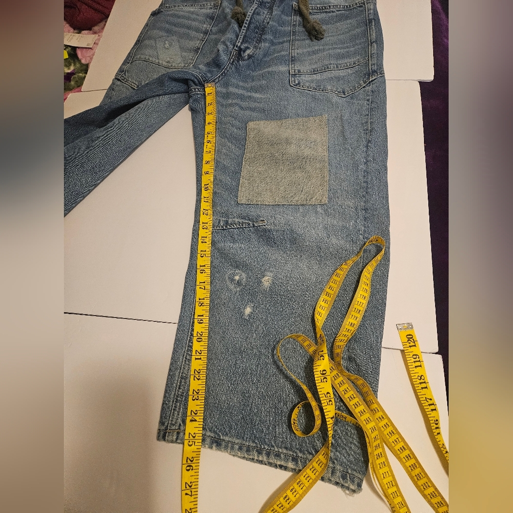 Free People-  We the Free Women's Moxie Barrel Jeans 32 Blue - Picture 8 of 14